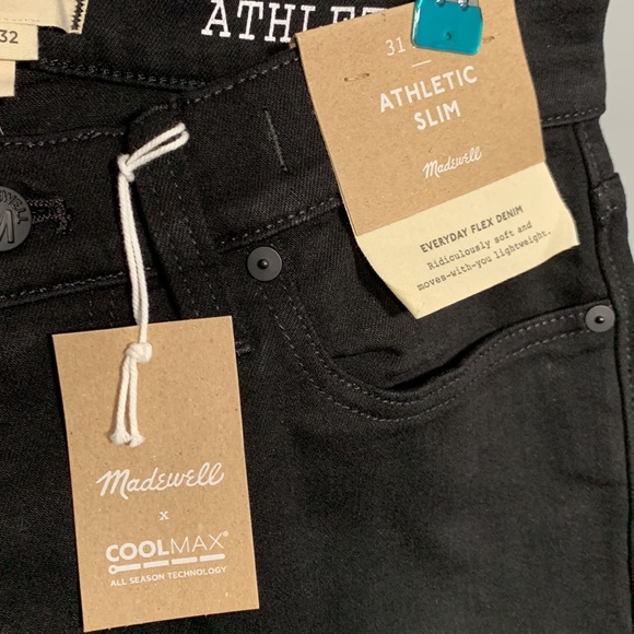 Madewell Men’s Athletic Slim Jeans Black Size 28x32, 30x32, 31x32 NWT - Picture 8 of 14